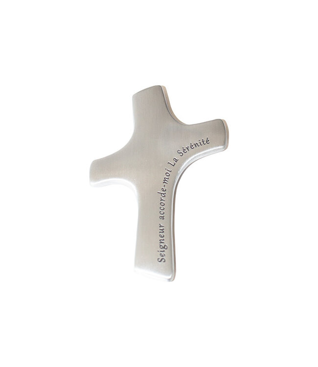 Serenity Support Cross in pewter (French)