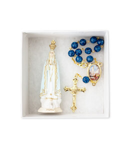 Fatima statue and decade rosary set