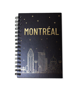 Montreal black and gold notepad