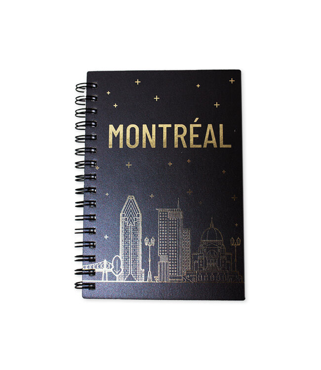 Montreal black and gold notepad