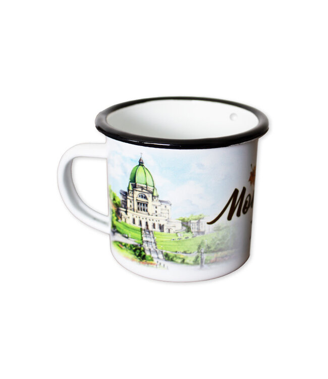 Saint Joseph's Oratory and Alfred Laliberté monument illustrated metal mug