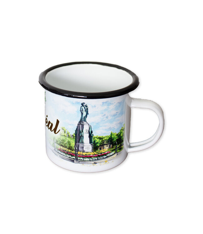 Saint Joseph's Oratory and Alfred Laliberté monument illustrated metal mug