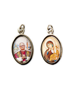 McVan Medal of Pope Leo XIV and icon of the Virgin Mary and Child