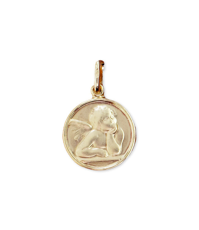 Italgem Guardian angel medal in 10k gold