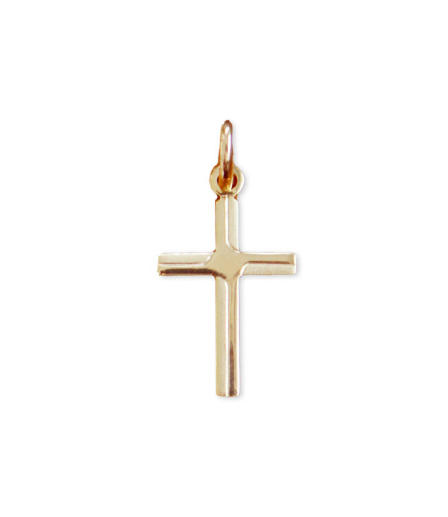 Italgem Cross without corpus 3D dimension in 10k gold