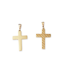 Italgem Cross with intersecting motifs in X 10k gold