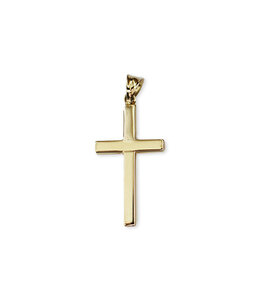Italgem Medium solid cross without corpus in 10k gold