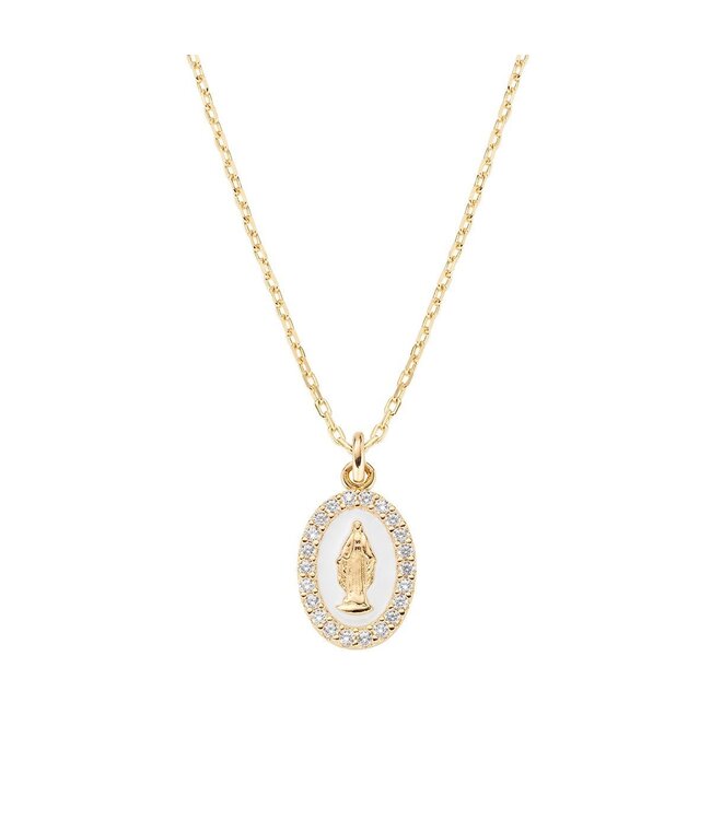 Italgem Gold-plated silver Miraculous medal necklace