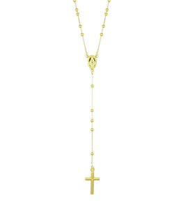 Italgem Adjustable gold-plated sterling silver rosary necklace