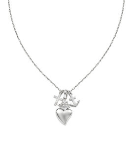 Italgem Collier amour, foi et espoir en argent chaine ajustable