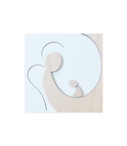 Wooden wall plaque Virgin and Child