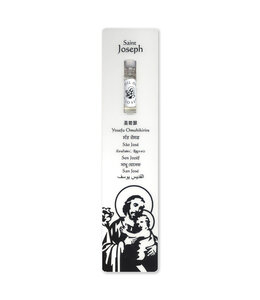 Bookmark with prayer and Saint Joseph oil