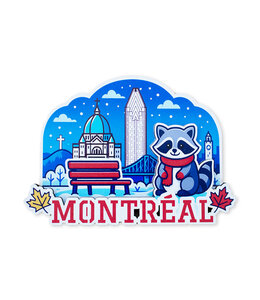 Aimant en bois, Montréal, Oratoire, raton-laveur