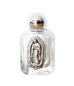 Bouteille Notre-Dame de la Guadalupe contenant de l'eau bénite