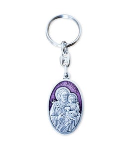 Saint Joseph and Holy Family keychain