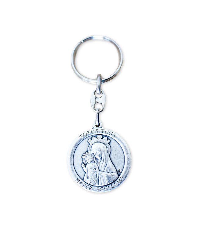 Colored Jubilee silver keychain