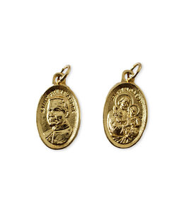 Médaille saint Joseph et saint frère André dorée