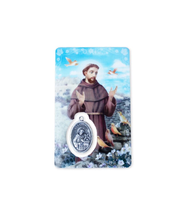 Saint Francis of Assisi Medal Card (French)