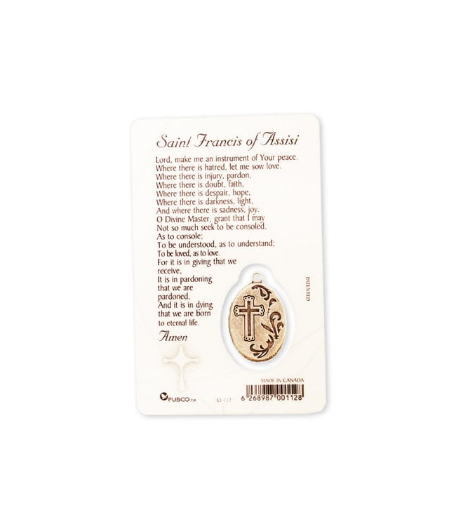 Saint Francis of Assisi Medal Card