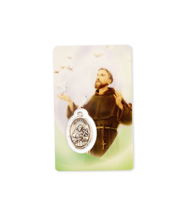 Saint Francis of Assisi Medal Card (French)
