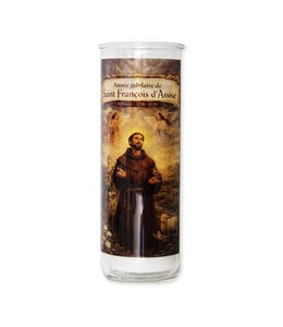 Chandelles Tradition / Tradition Candles Verre à lampion saint François d'Assise