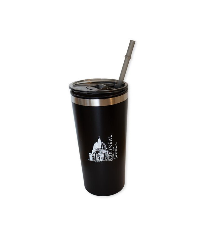 Black travel mug from the Dôme collection