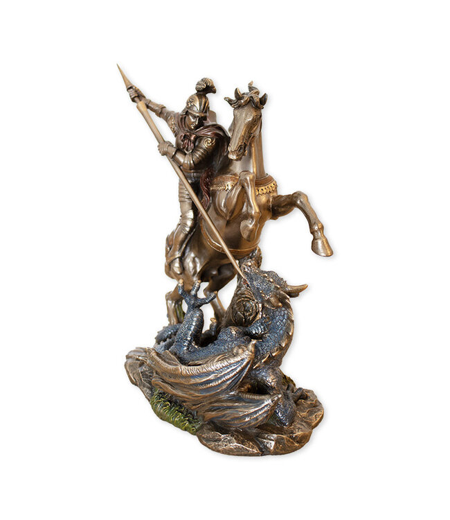 Statue of Saint George, bronze finish