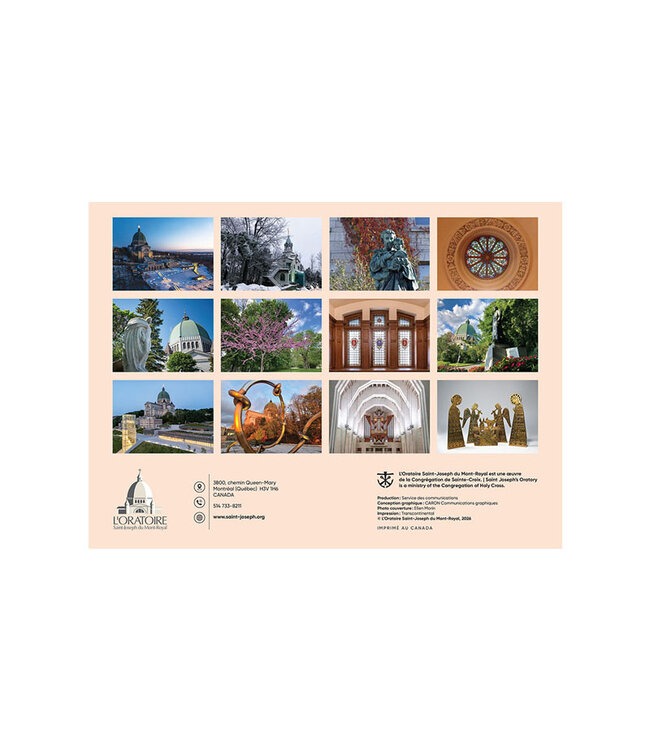 L'Oratoire Saint-Joseph du Mont-Royal Calendrier 2027 de l'Oratoire