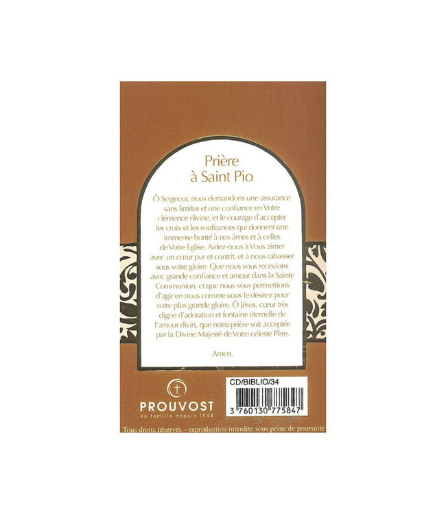 Saint Padre Pio Carte double Mini vies des Saints - L'autobiographie courte