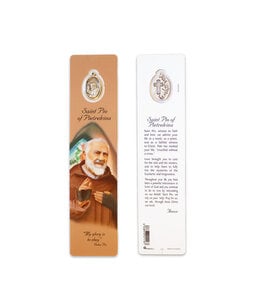 Bookmark with a medallion of Saint Pio of Pietrelcina