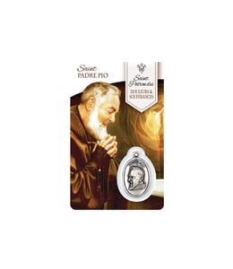 Carte médaille Saint Padre Pio