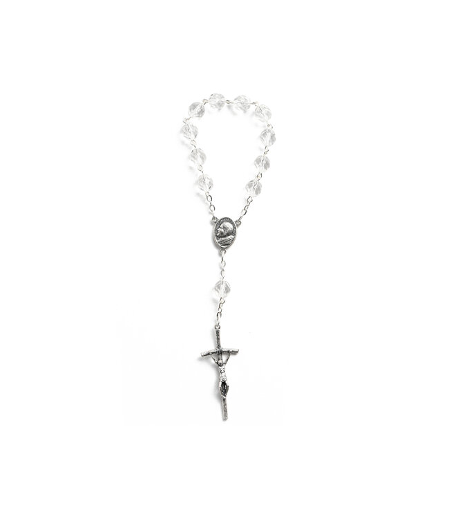 Dizainier cristal, croix et médaille de Jean-Paul II