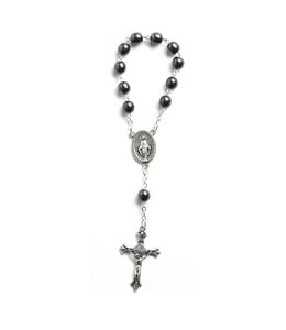 Miraculous Hematite Bead Decade Rosary
