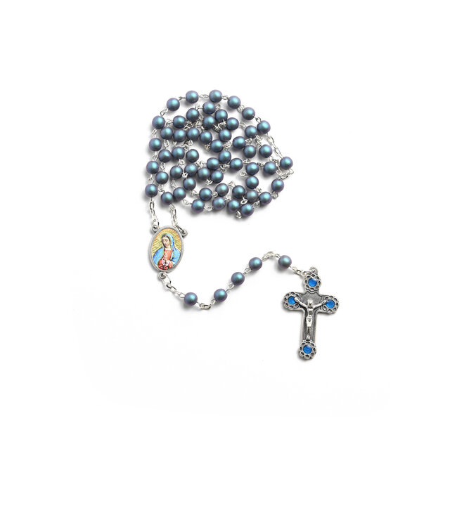 Our Lady of Guadalupe Rosary, Teal Blue