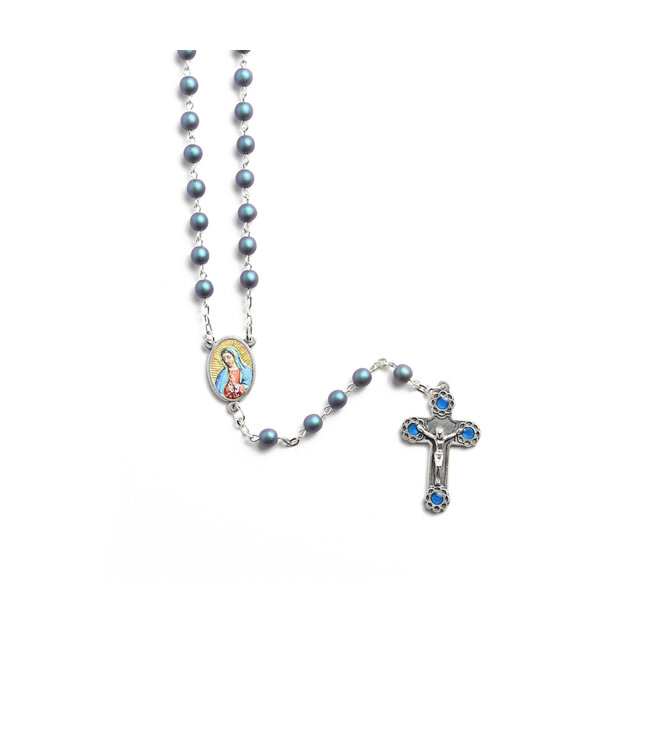Our Lady of Guadalupe Rosary, Teal Blue