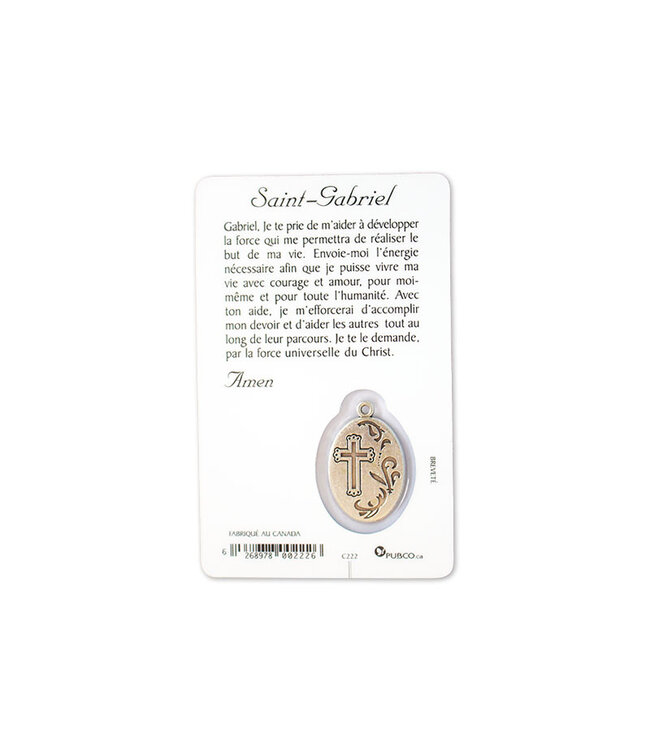Medal card : Archangel Saint Gabriel (french)
