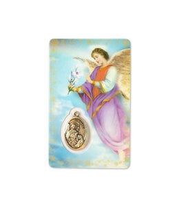 Carte médaille archange saint Gabriel