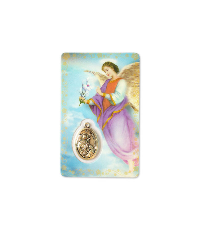Medal card : Archangel Saint Gabriel (french)