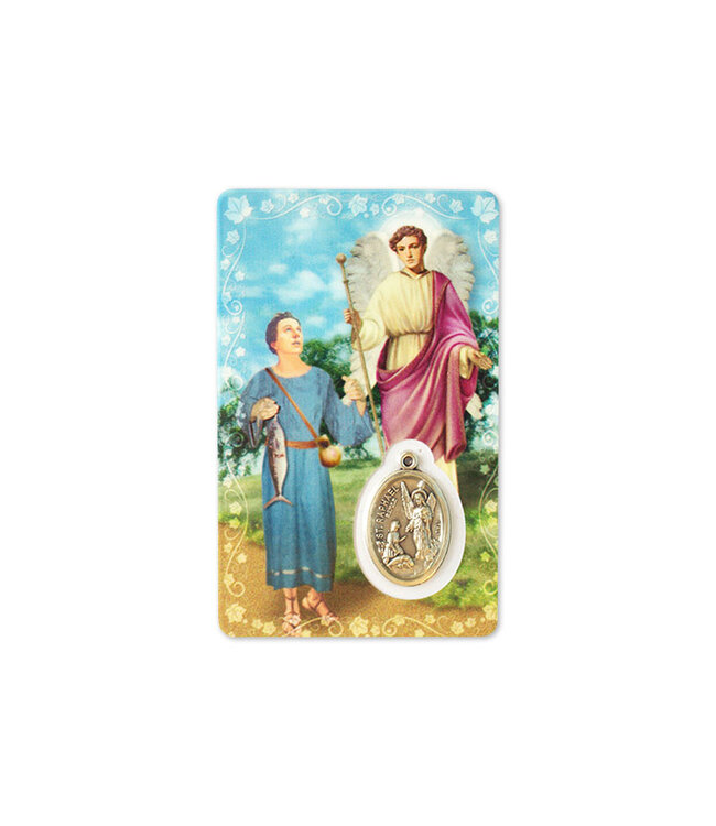 Medal card : Archangel Saint Raphael (french)