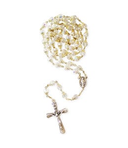 Miraculous Clear Iridescent Crystal Rosary