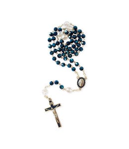 Crystal Rosary with the Miraculous Medal
