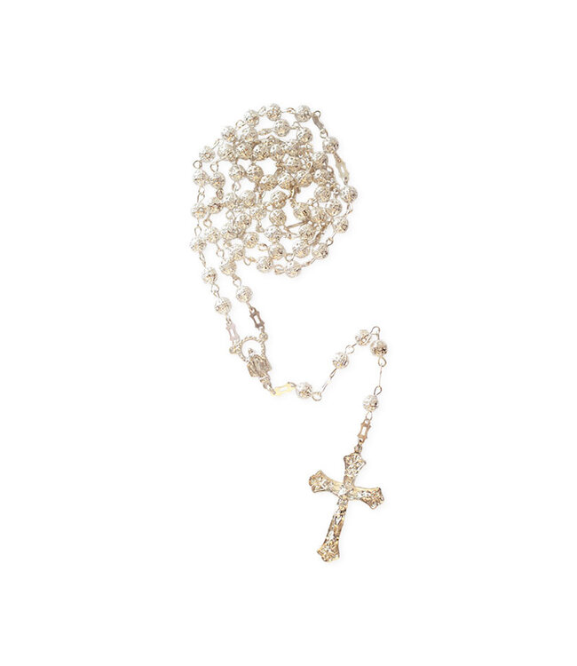 Silvery Filigree-Style Rosary