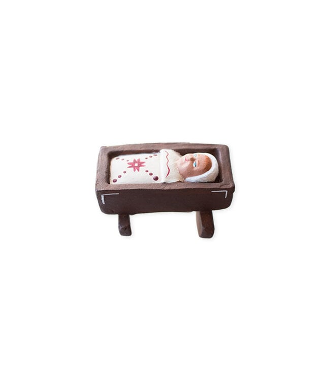 Les Santons de Charlevoix Terracotta Baby Jesus - Figurine from the Quebec nativity scene