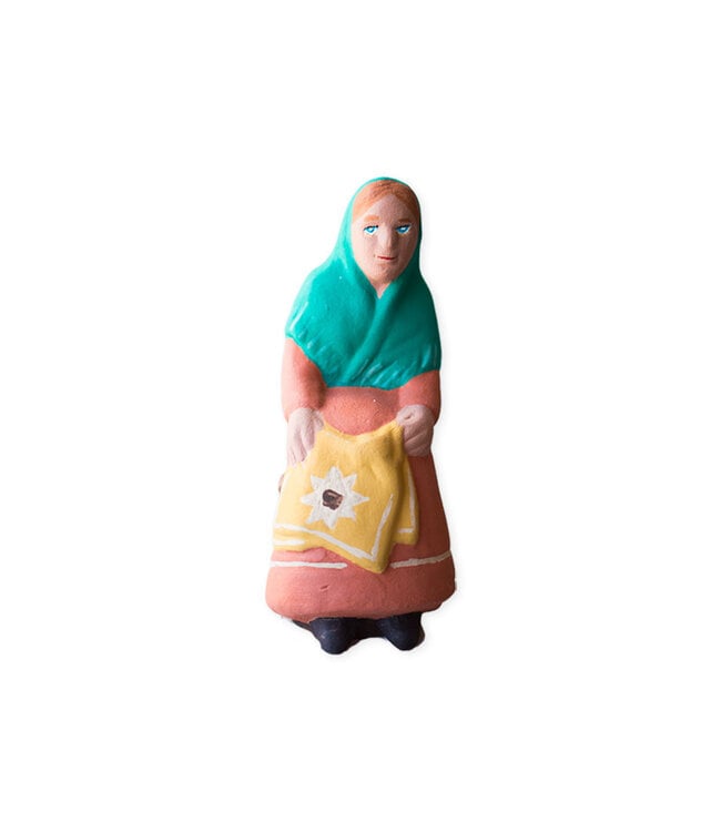 Les Santons de Charlevoix Santon Marie en terre cuite - Figurine de la crèche québécoise