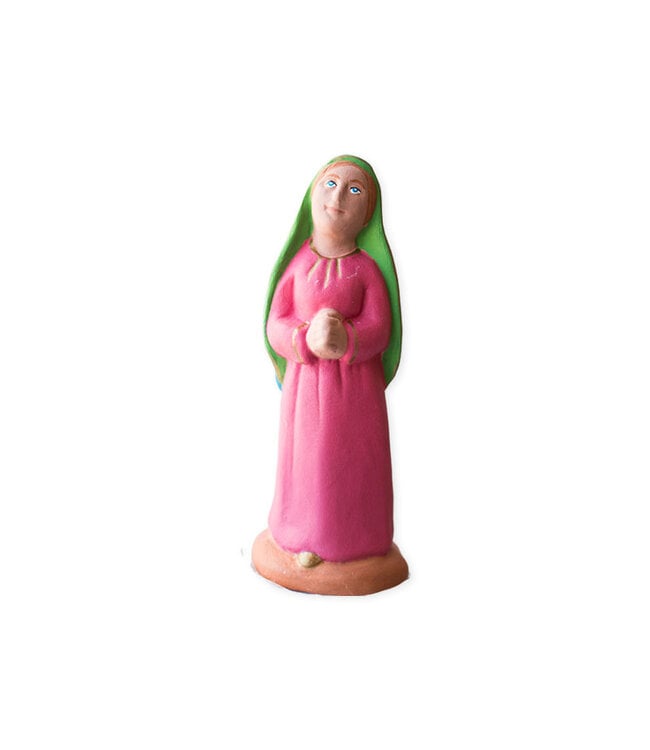 Les Santons de Charlevoix Santon Marie en terre cuite – Figurine de la crèche traditionnelle