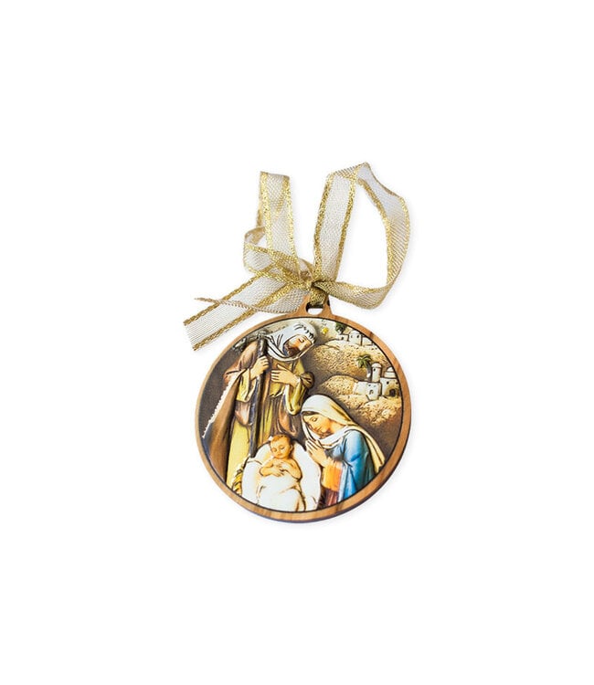 Wooden Nativity ornament