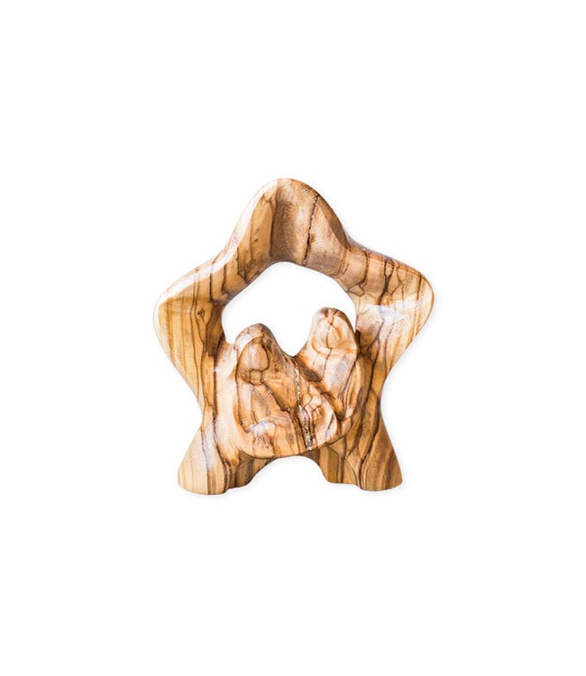 Sainte Famille en étoile - bois d'olivier