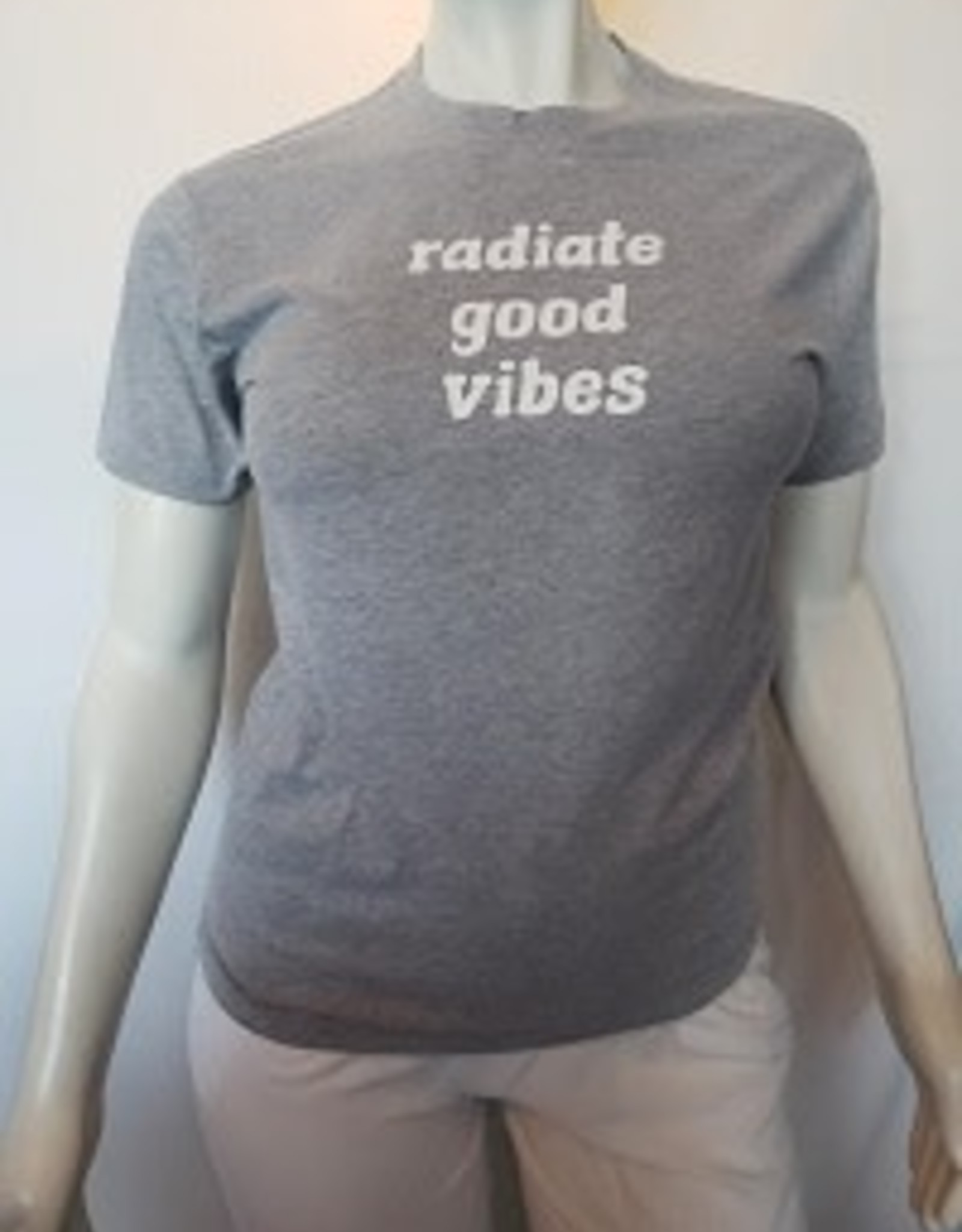 Spikes and Seams Radiate Good Vibes Tee - Grey