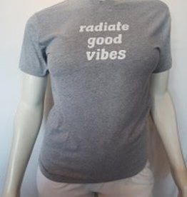 Spikes and Seams Radiate Good Vibes Tee - Grey