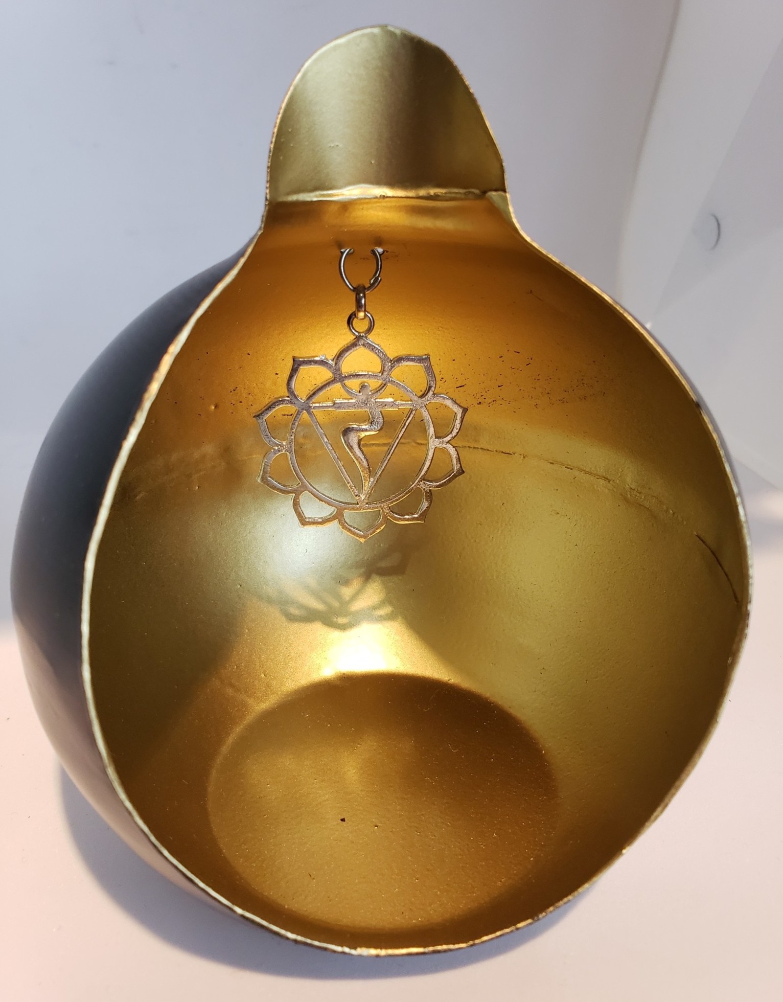 Brass Tea Candle Holder- Solar Plexus